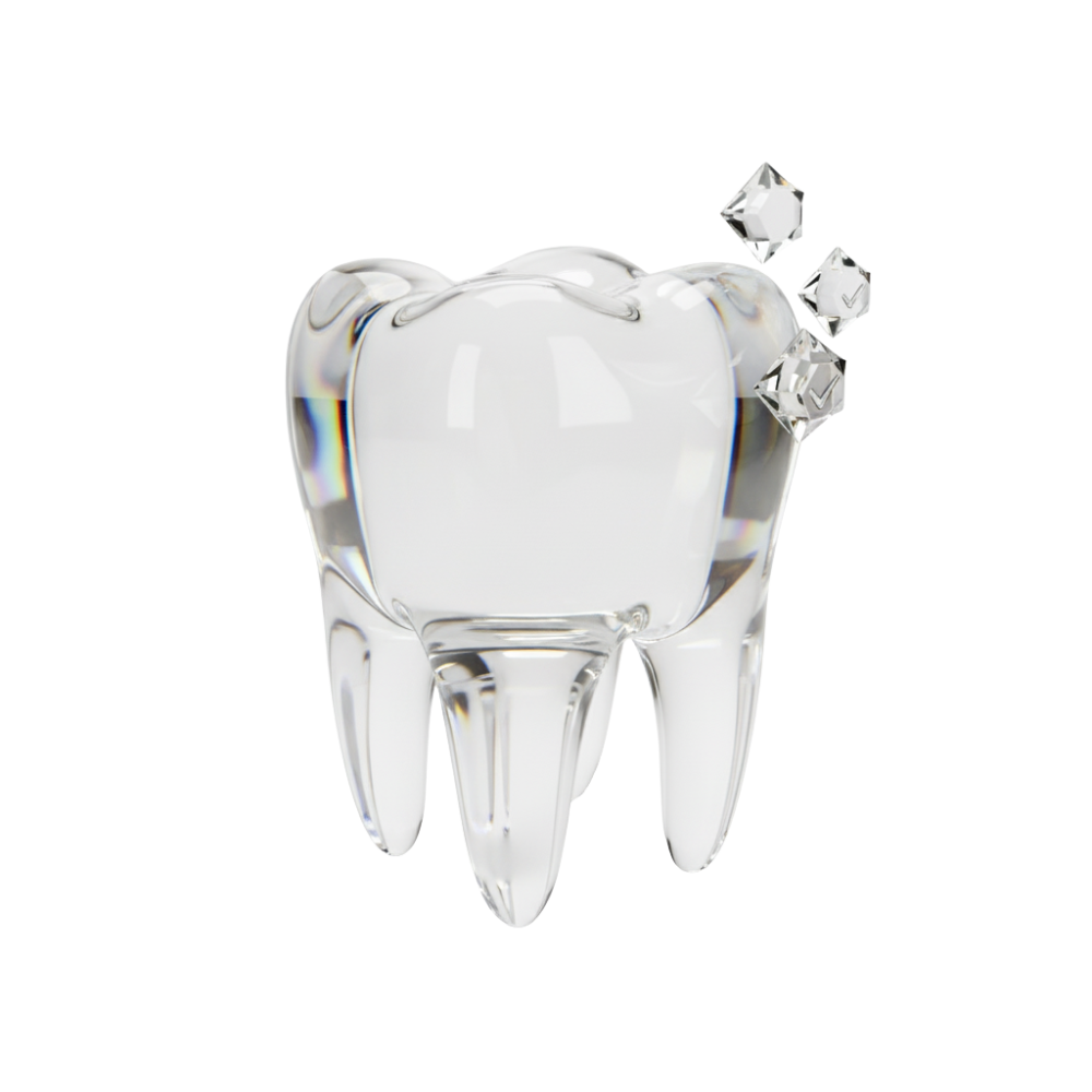 Preventive care - crystal tooth with diamonds